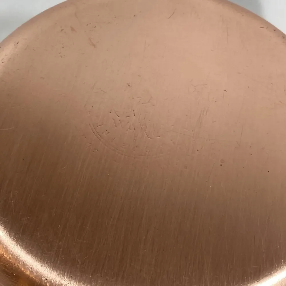 Revere Ware 1 Qt Quart Copper Bottom Sauce Pan Boiler Insert Lid Stainless Steel